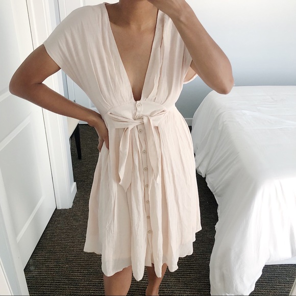 v neck kimono sleeve dress